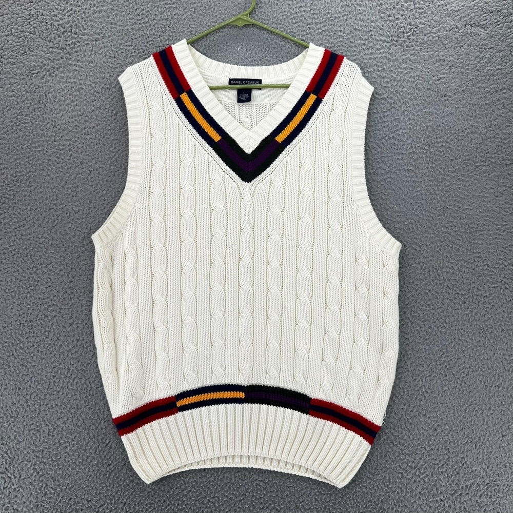 Daniel Cremieux Vest Mens Large Multicolor Stretch Grandpa Core Tennis Outdoor